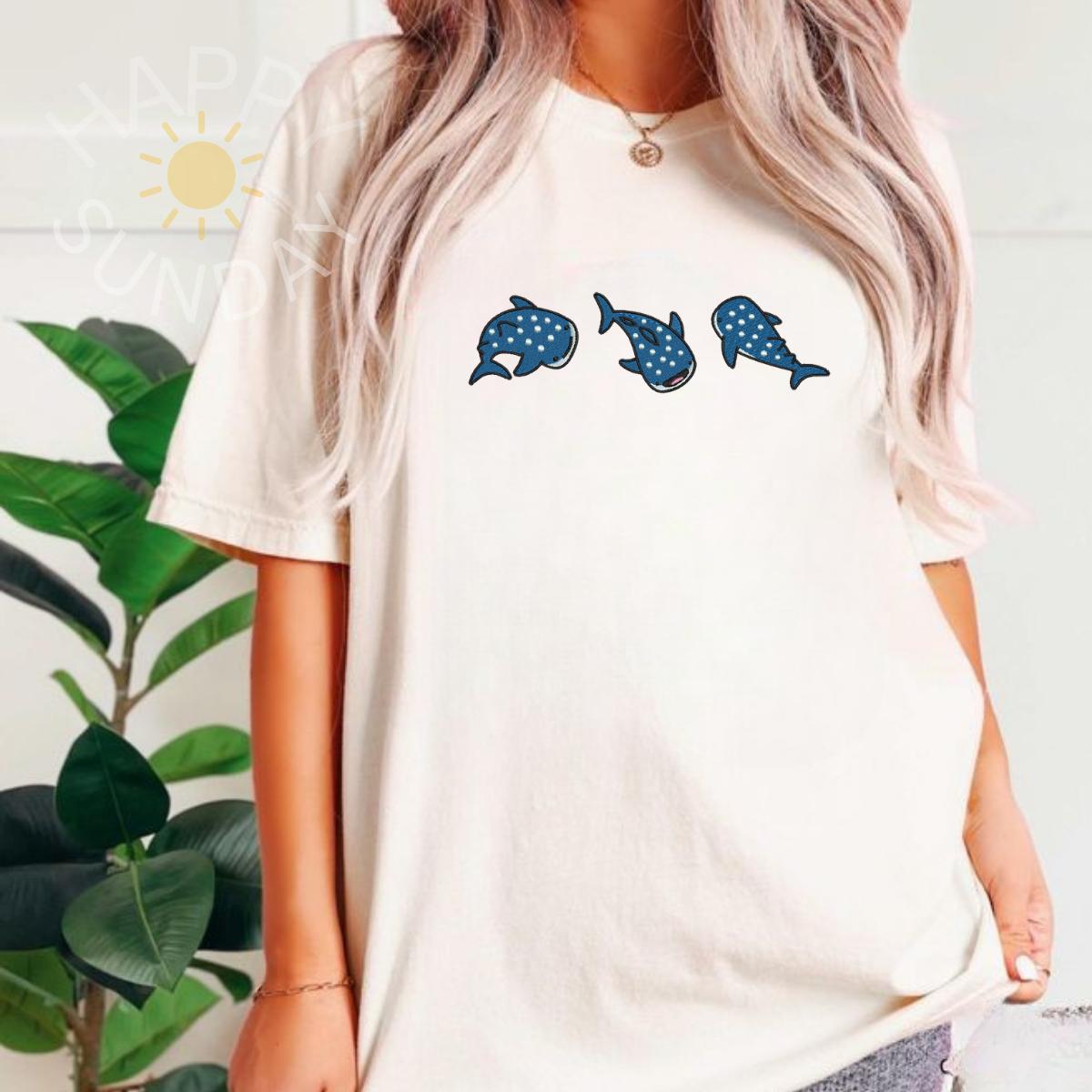 Whale Shark Embroidered Shirt