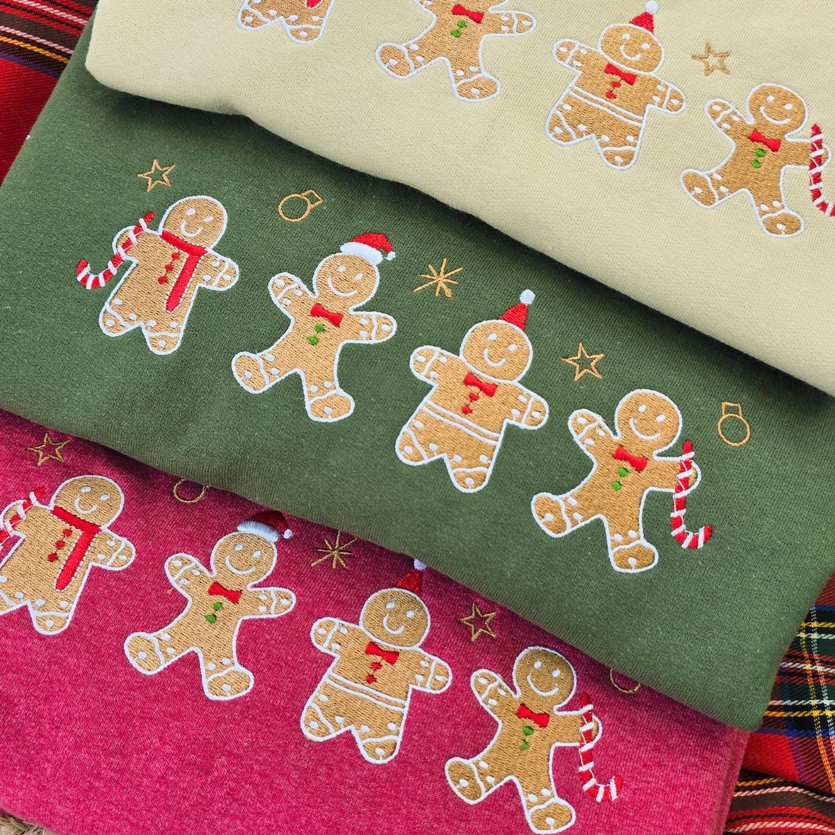 Gingerbread Christmas Embroidered Sweatshirt