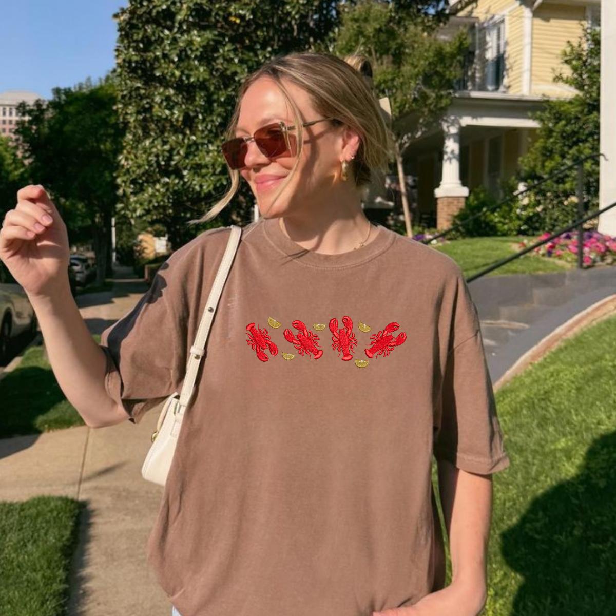 Lobsters Embroidered Shirt