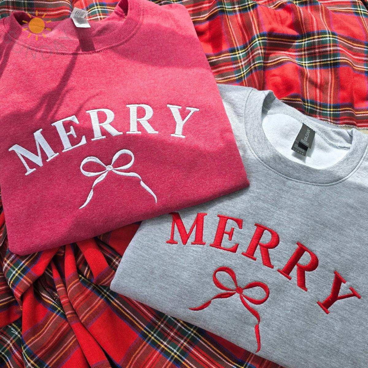 Merry Bow Christmas Sweatshirt