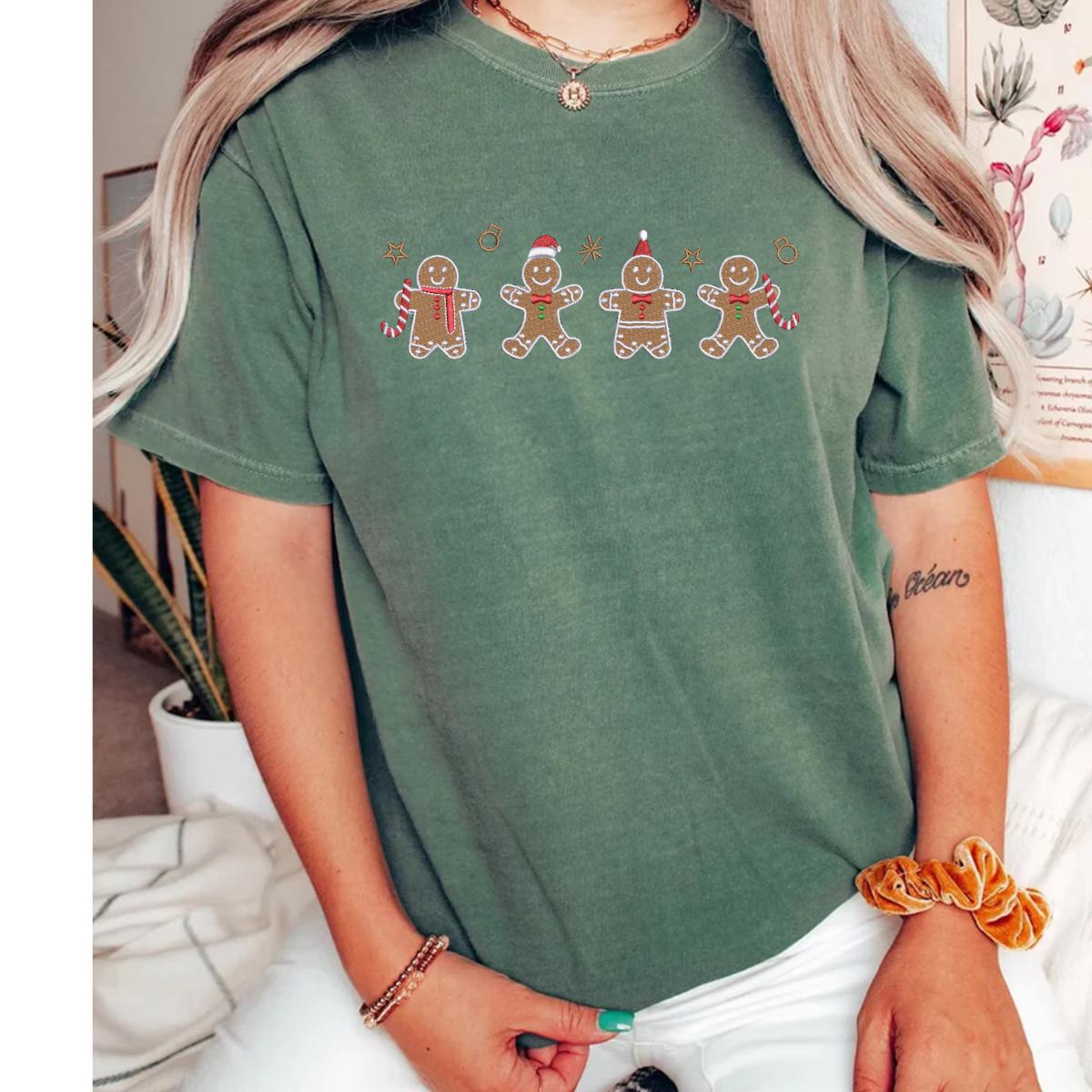 Gingerbread Christmas Embroidered Sweatshirt
