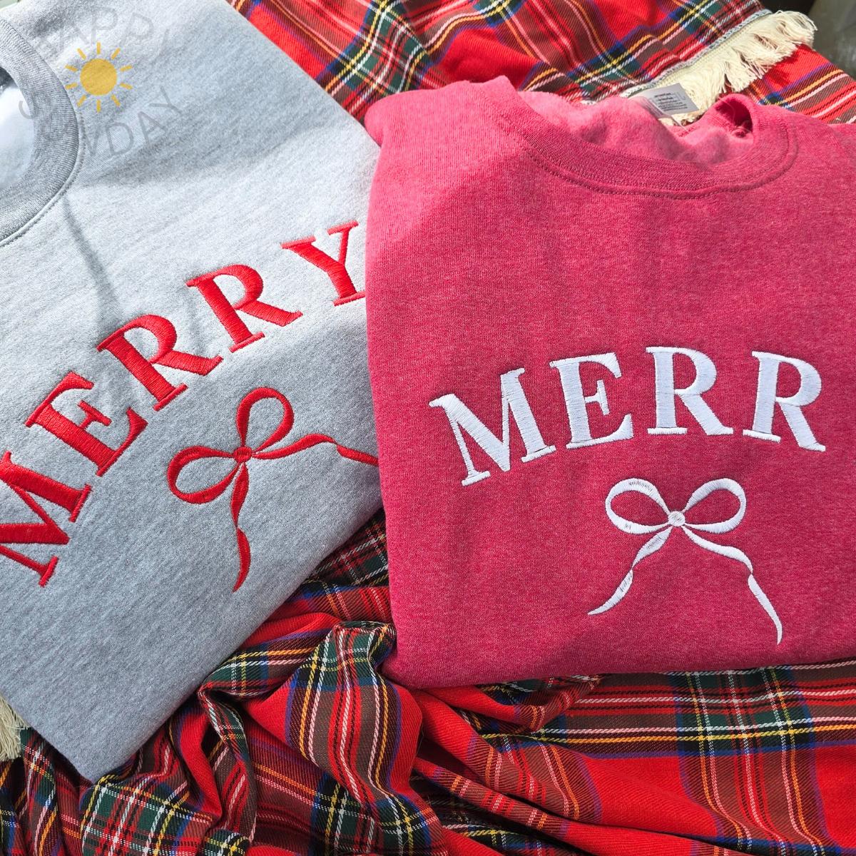 Merry Bow Christmas Sweatshirt