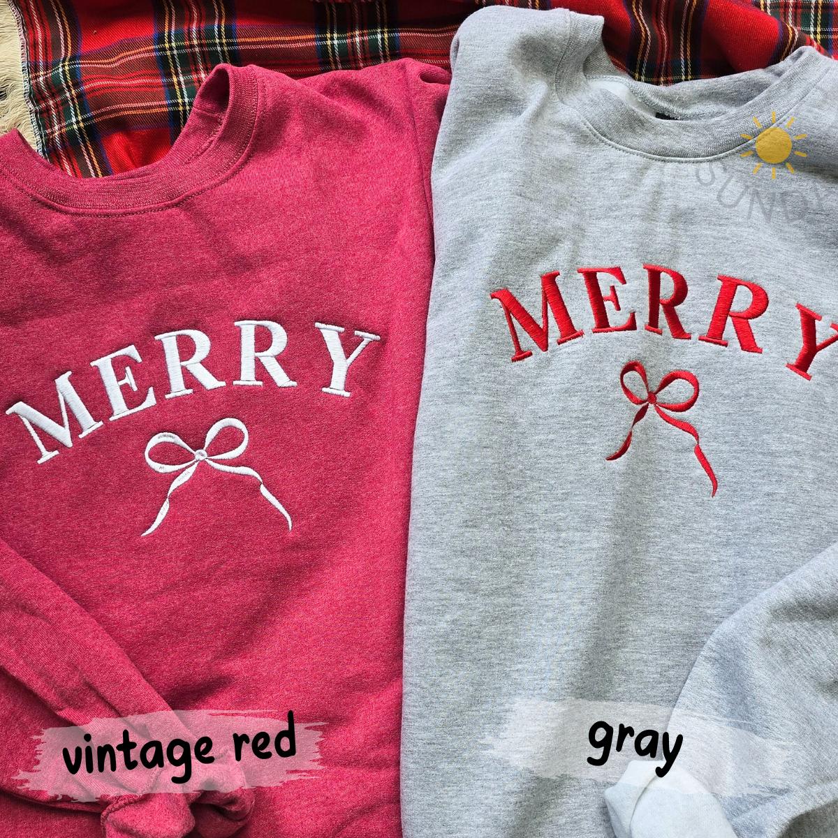 Merry Bow Christmas Sweatshirt