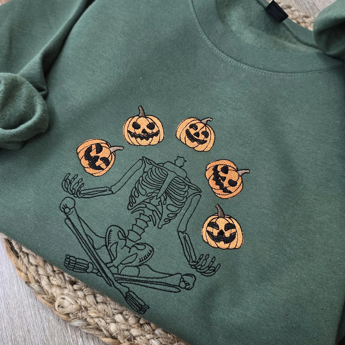 Skeleton and Pumpkins