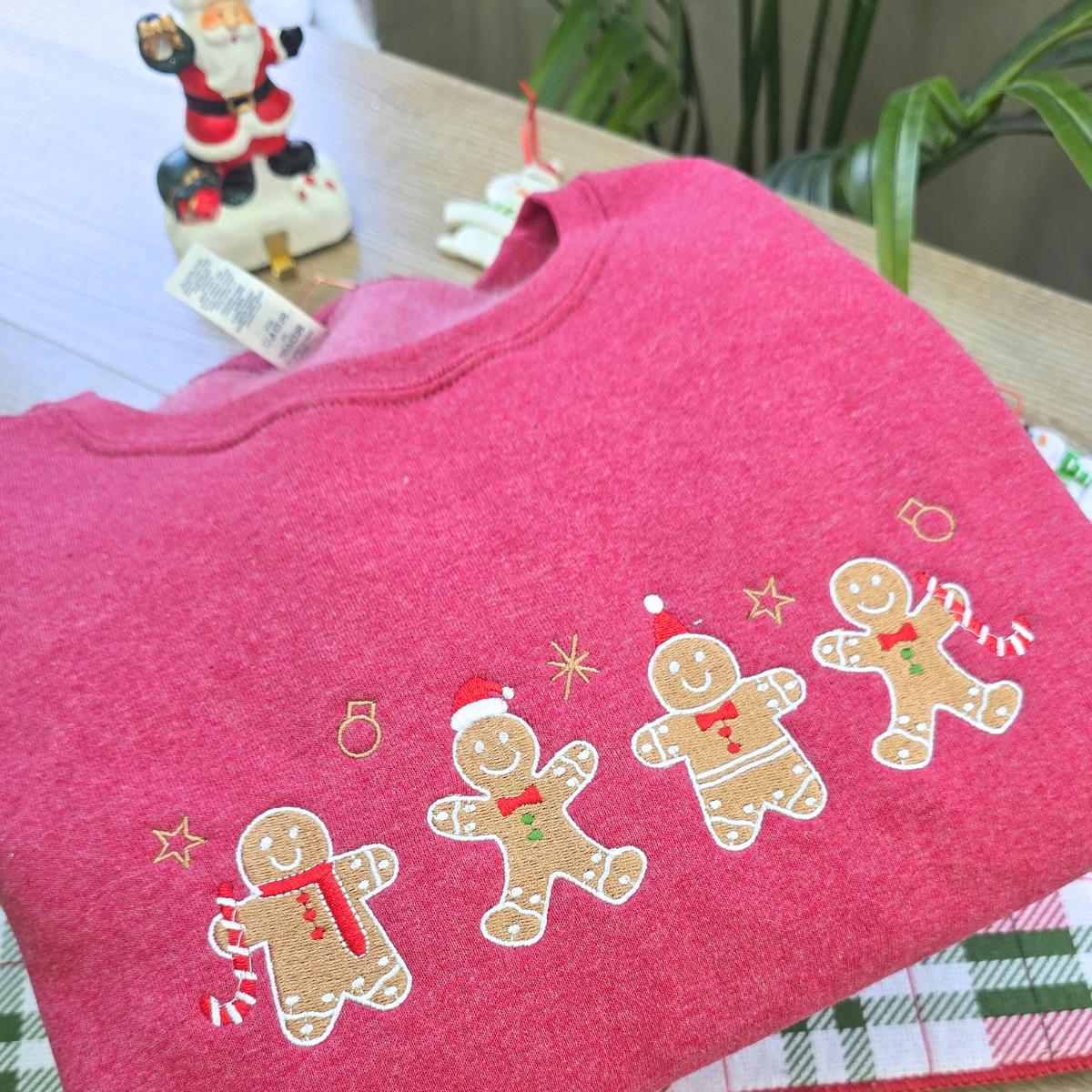 Gingerbread Christmas Embroidered Sweatshirt