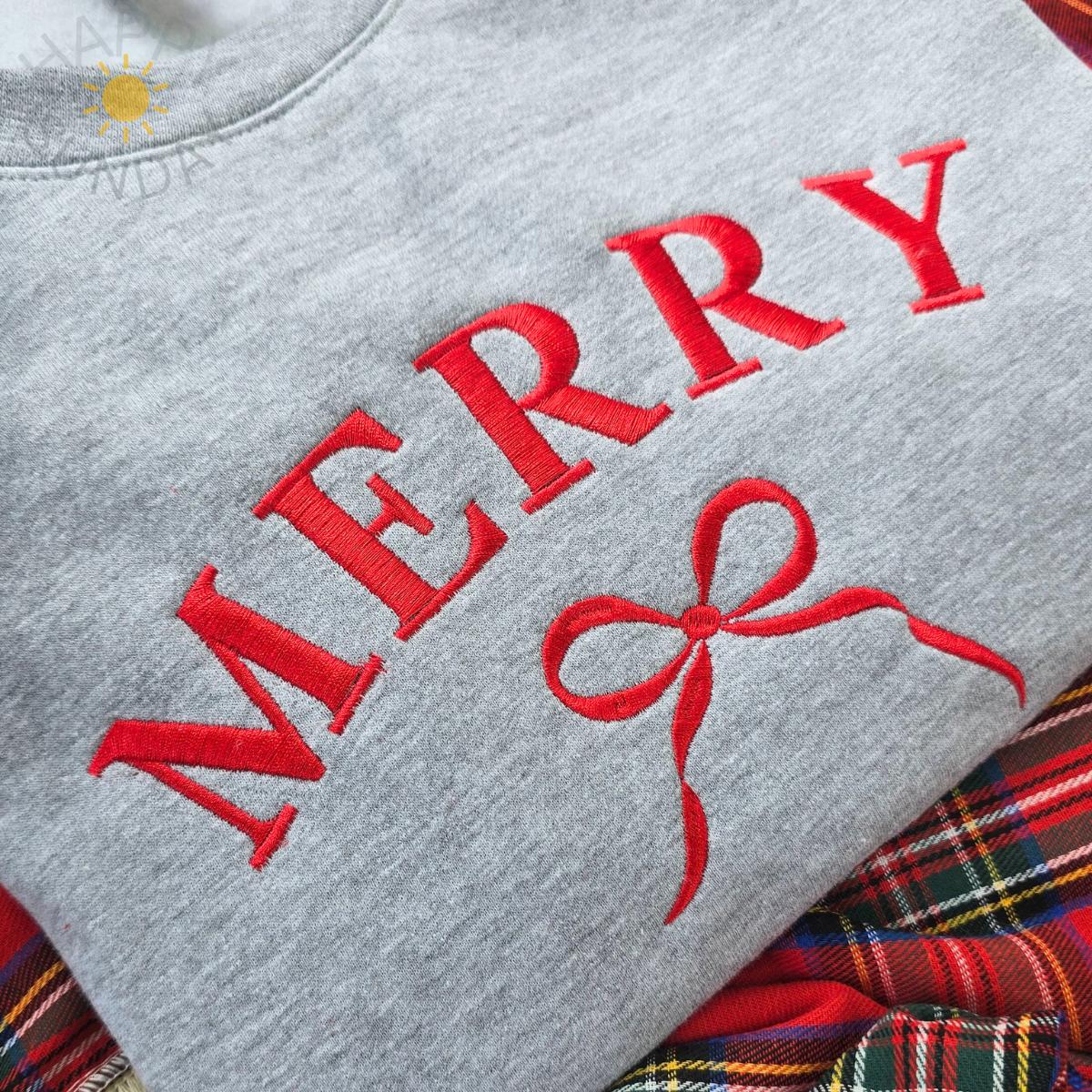 Merry Bow Christmas Sweatshirt