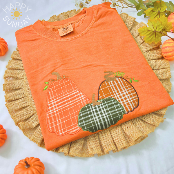 Pumpkin Trio applique