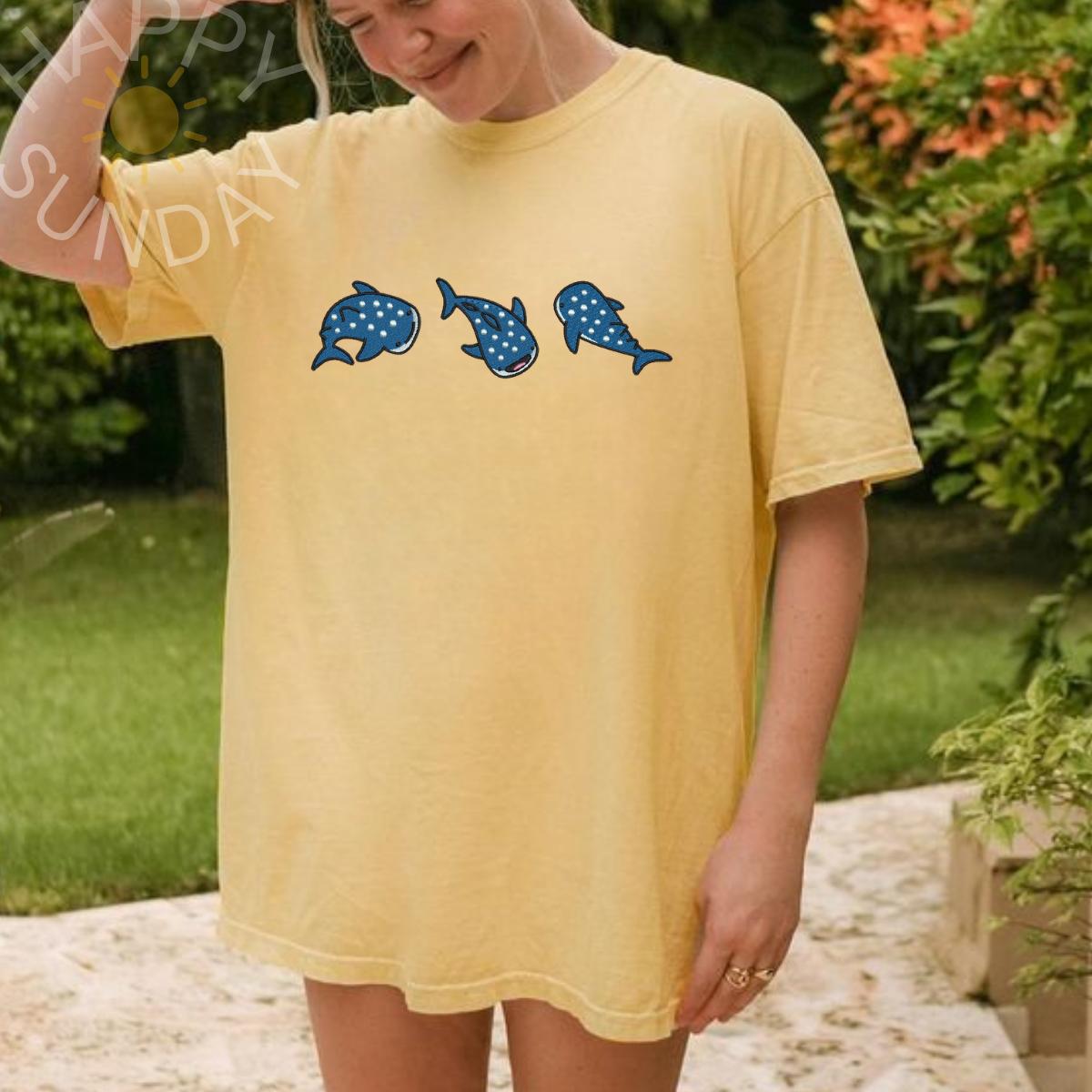 Whale Shark Embroidered Shirt