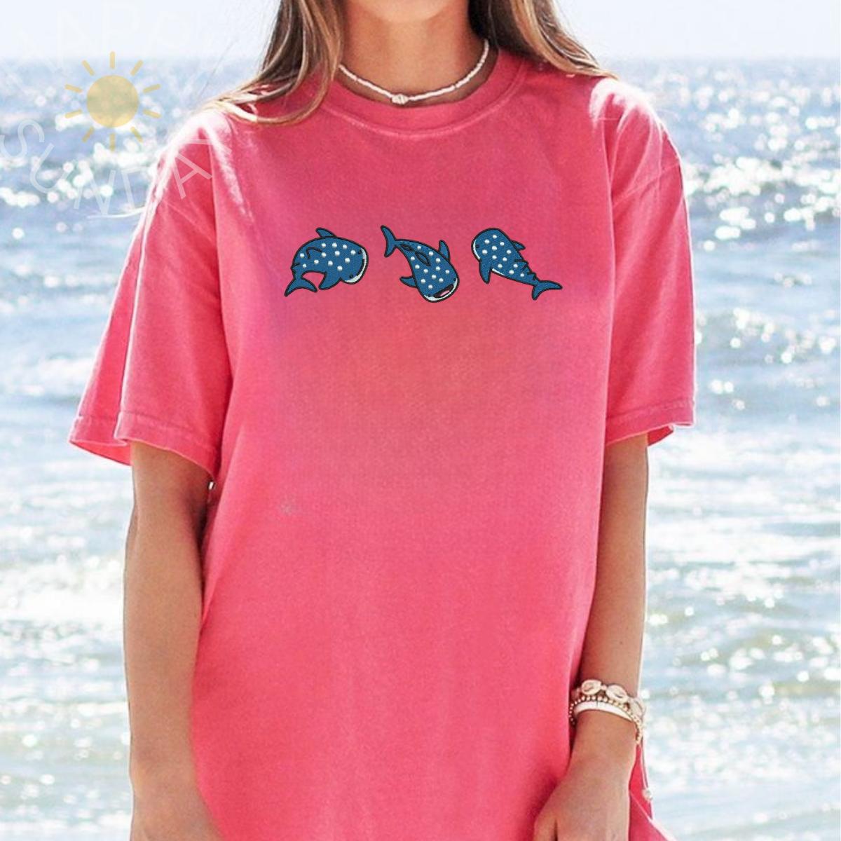 Whale Shark Embroidered Shirt