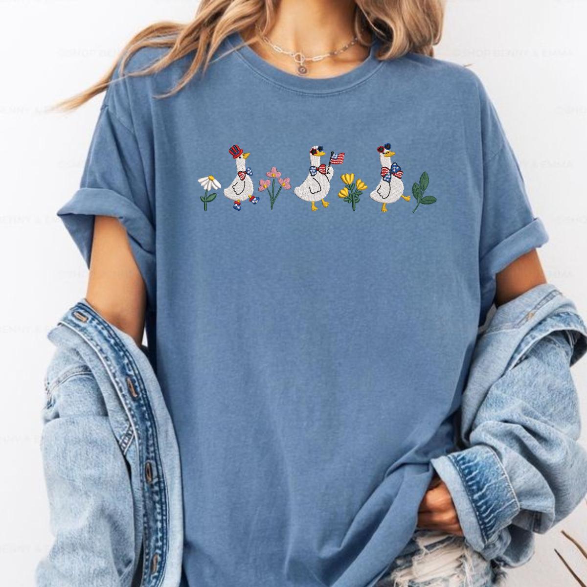 Patriot Floral Goose