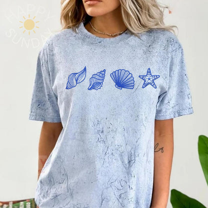 Seashells Embroidered Shirt