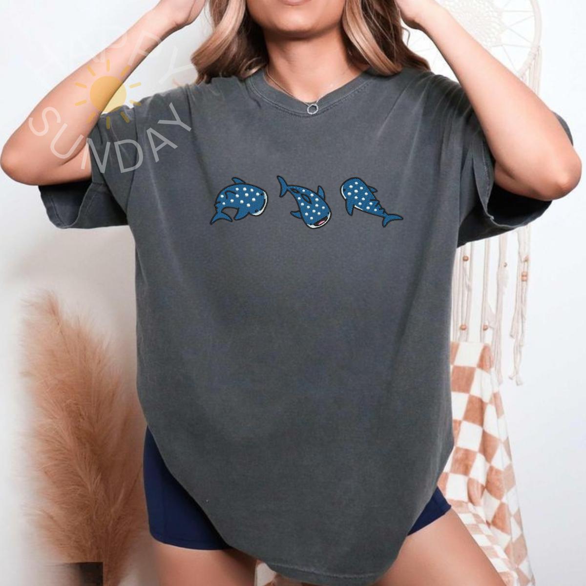 Whale Shark Embroidered Shirt