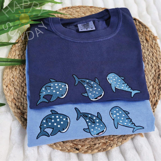 Whale Shark Embroidered Shirt