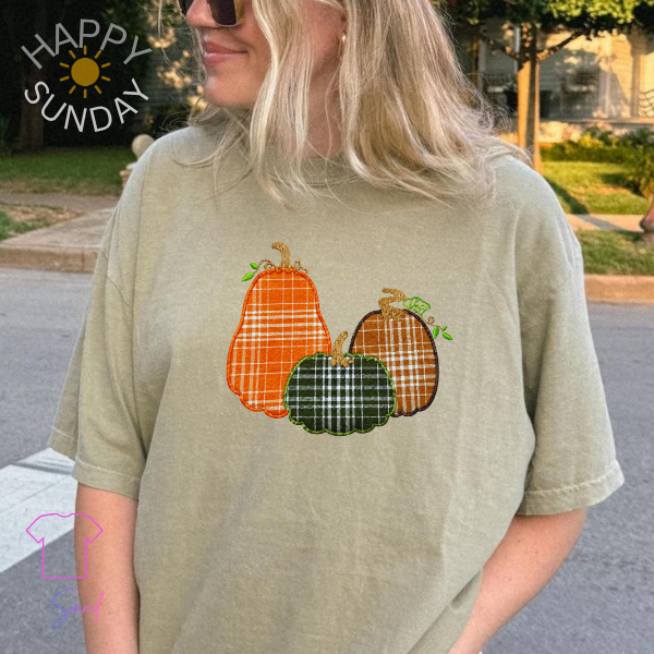 Pumpkin Trio applique