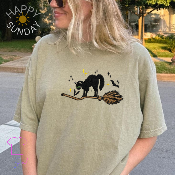 Black Cat Broomstick