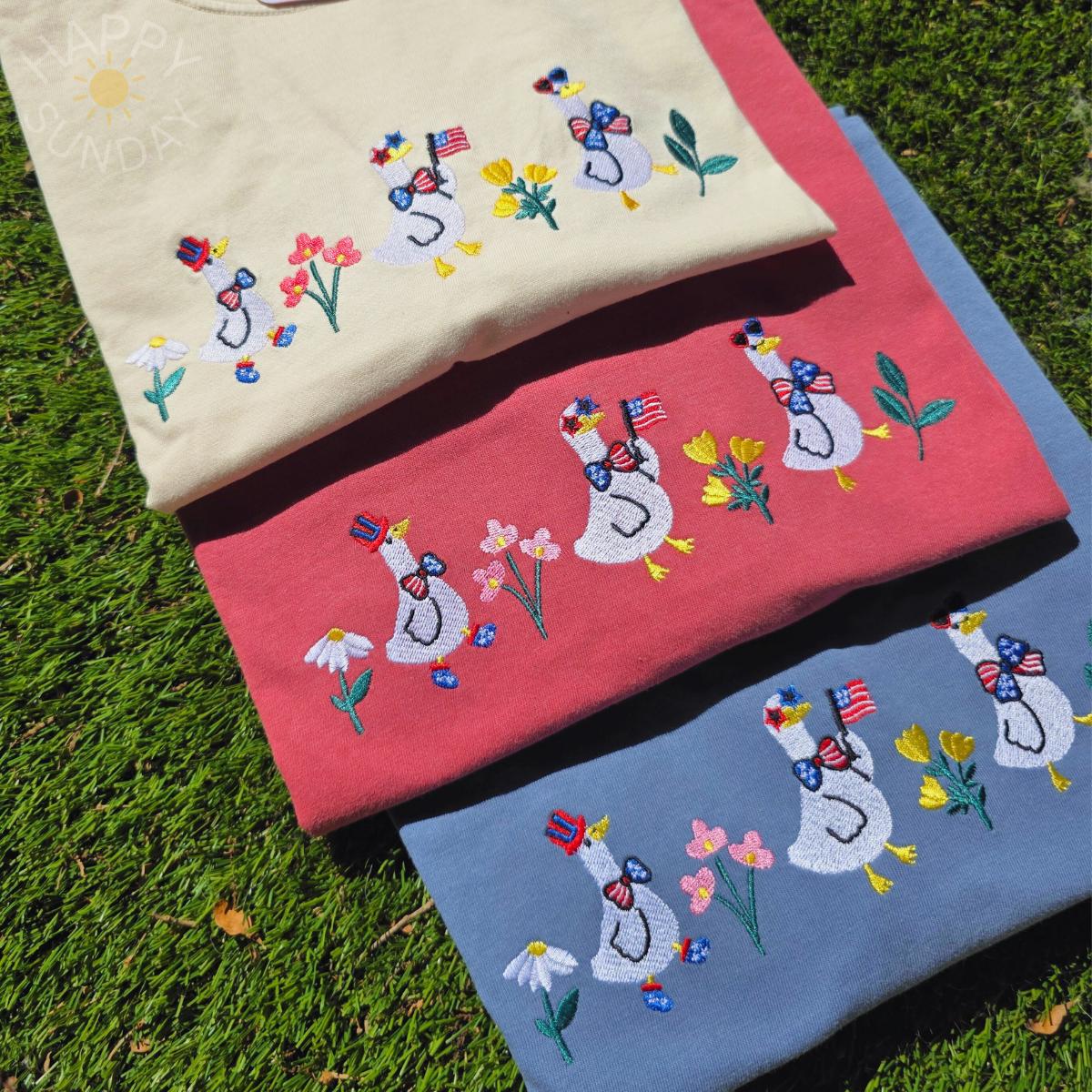 Patriot Floral Goose