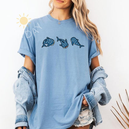 Whale Shark Embroidered Shirt