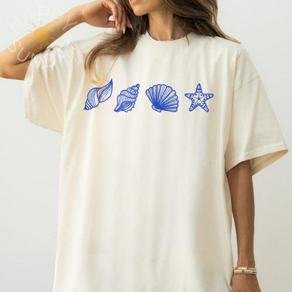 Seashells Embroidered Shirt